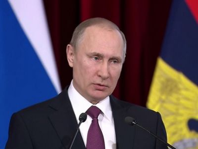 Президент РФ Владимир Путин на вечере, посвященном Росгвардии. Фото: vesti.ru