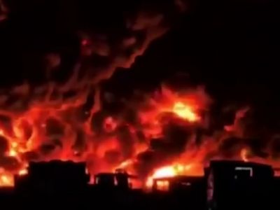 Взрыв и пожар. Скрин видео: t.me/rgrunews